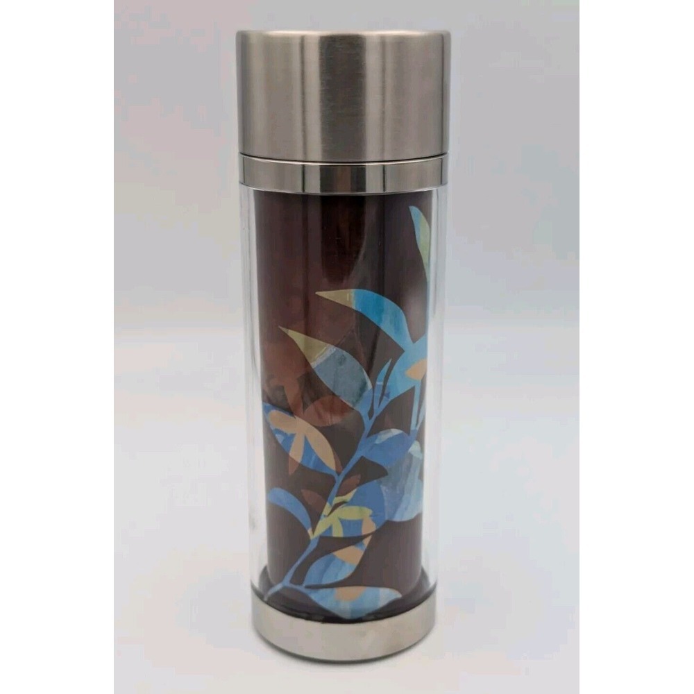 Starbucks 2009 Stainless Steel Lined Brown LEAF Thermos